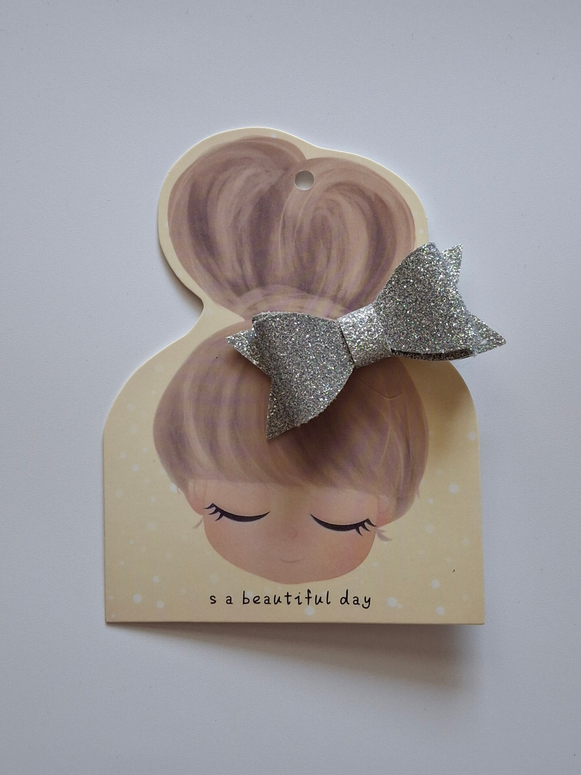 Knijpspeld  ' Glitter strik '