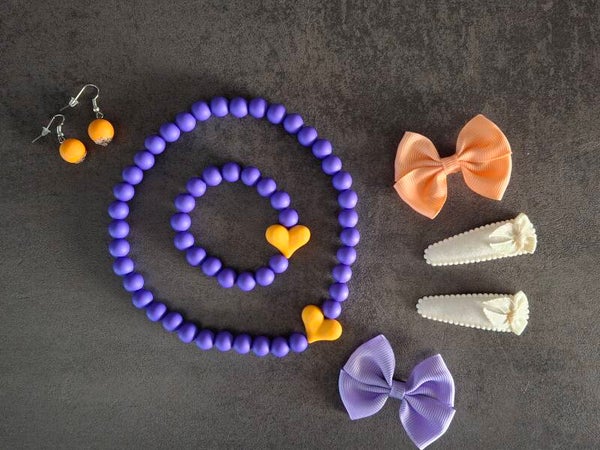 Setje acryl parels & haarspeldjes