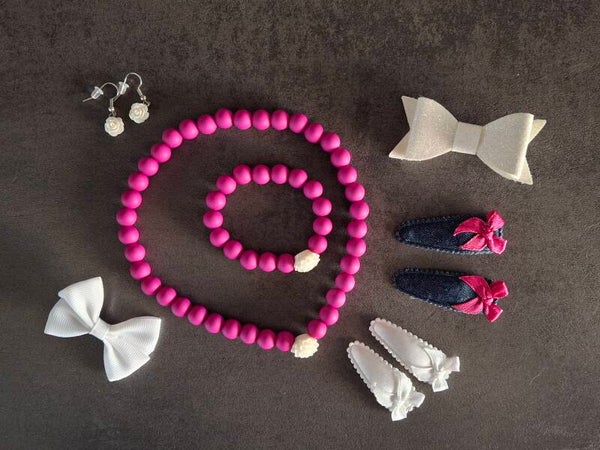 Setje acryl parels & haarspeldjes