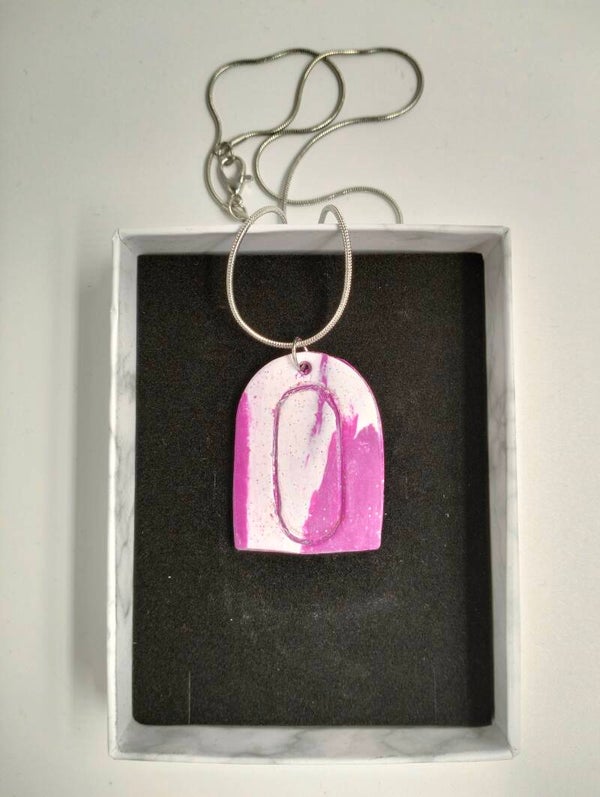 Halsketting 'White/purple'