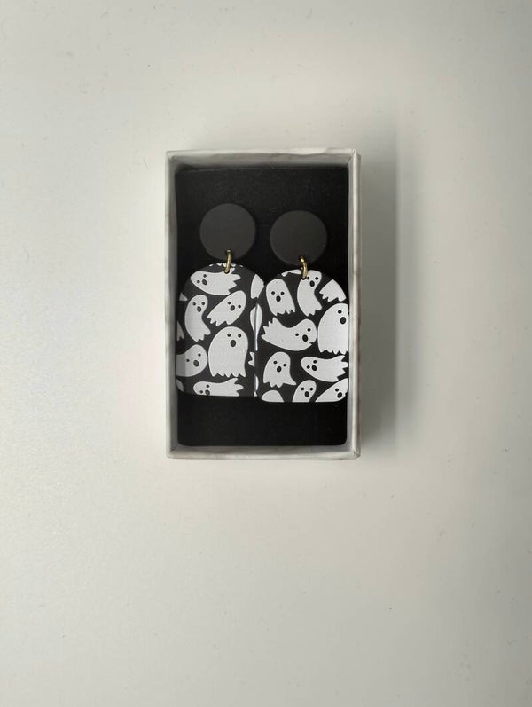 Oorhangers 'Spookjes Black/White'