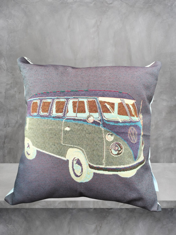 kussen groot 'vintage auto bus'