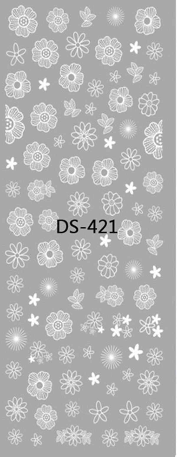 1 Großes Bogen Nailart Sticker Wasseraufkleber Nail Art Tattoos schön - Blumen