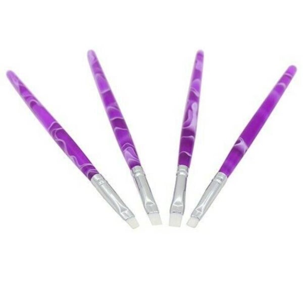 Pinsel/ Pinselset f Nagelmodelage & Gel auftragen in verschiedenen Größen, pink