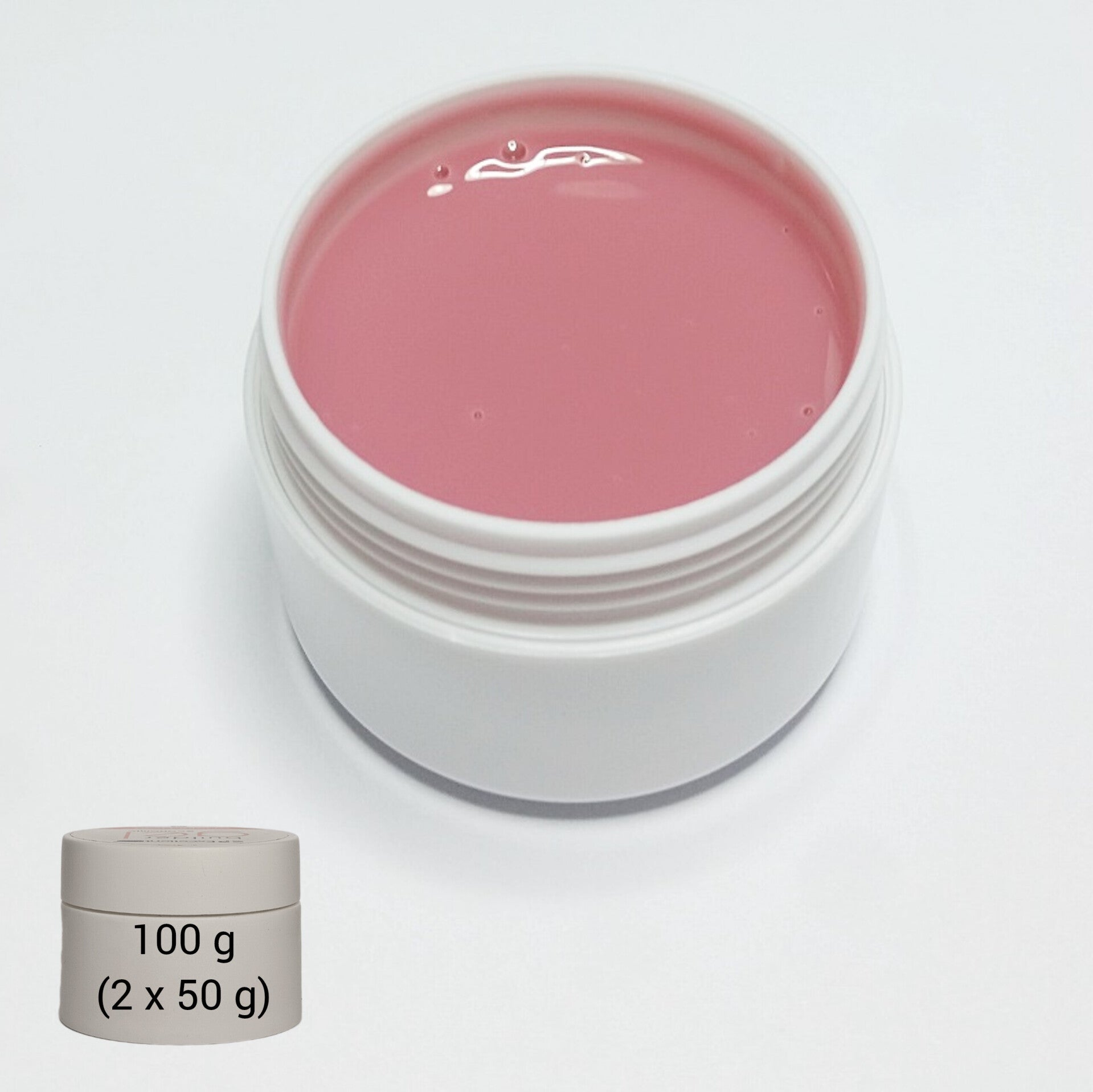 100 g = 2 x 50 g UV/LED 1-Phasen Camouflage Gel / Make-Up Cover Medium Gel, Classic Line/Economic