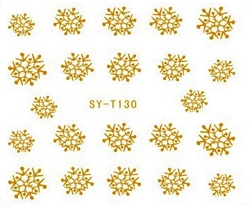 1 Bogen Nailart Sticker Wasseraufkleber Nail Art Schneeflocken, Weihnachten