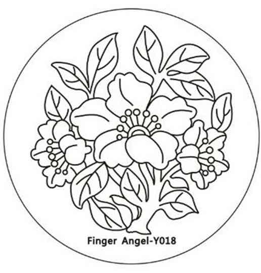 Neu! Nail Art Stamping Schablone Blumen - Stempel Schablone