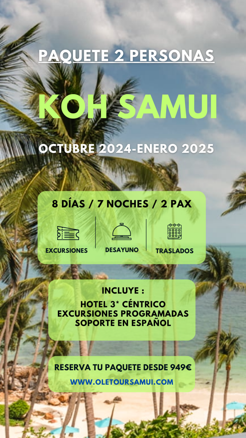 promo 8 días en Koh Samui EN ALOJAMIENTO 3* desde 949€