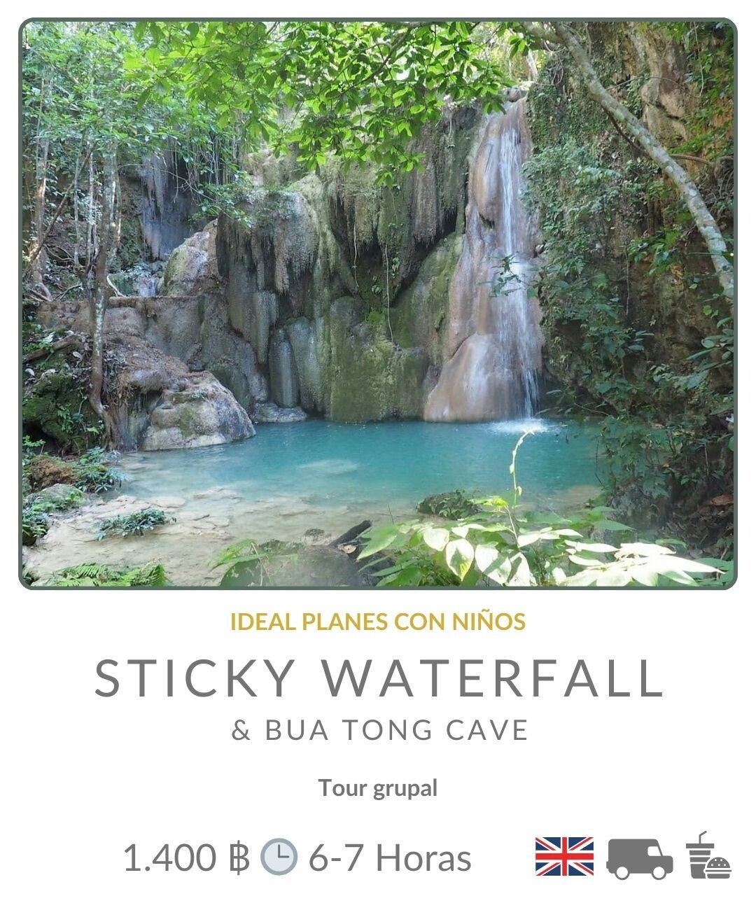 Cacada pegajosa en Chiang Mai - Sticky Waterfall
