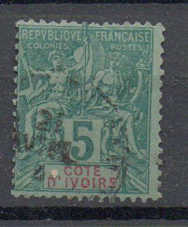 a222- französisch Elfenbeinküste Nr. 4 gestempelt/ o