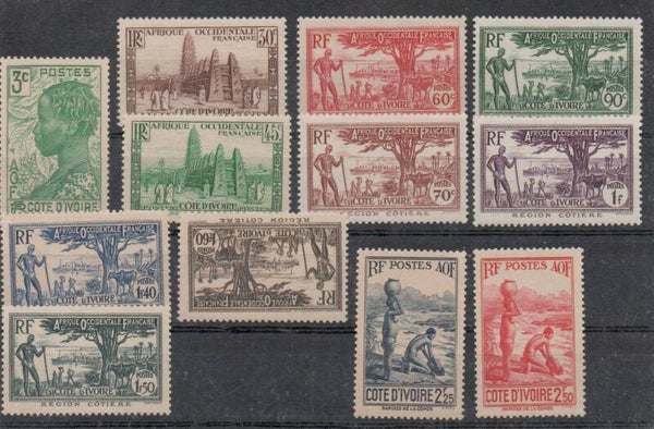 a223- französisch Elfenbeinküste Nr. 114-148 diverse postfrisch/ ** und ungebraucht/ *