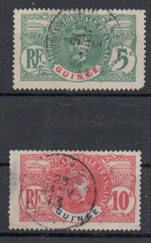 a27- französisch Guinea Nr. 36 und 37 gestempelt/ o