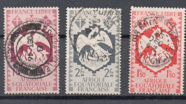 a296- französisch Äquatorialafrika Nr. 170-172 gestempelt/ o