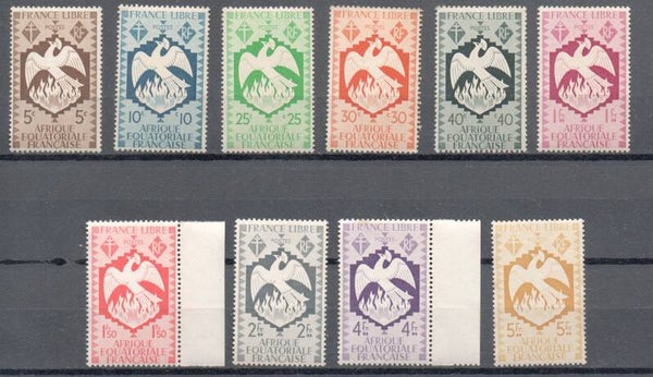 a297- französisch Äquatorialafrika Nr. 163-167, 169-171, 173-174 postfrisch/ **