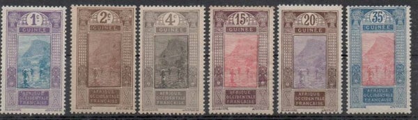 a445- französisch Guinea/ Guinee Nr. 63-65, 68, 69, 72 postfrisch/ ** und ungebraucht/ *