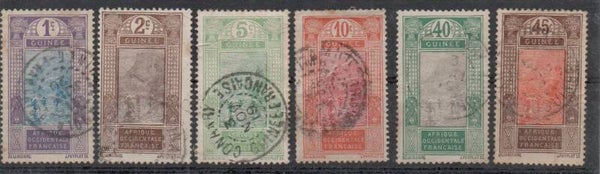 a446- französisch Guinea/ Guinee Nr. 63-64, 66-67, 73-74 gestempelt/ o