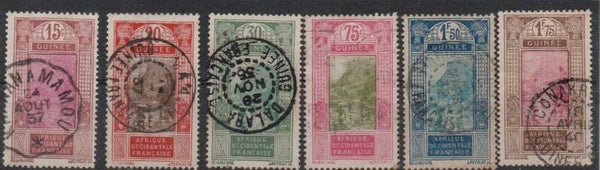 a449- französisch Guinea/ Guinee Nr. 85,87,91,97,102,103 gestempelt/ o