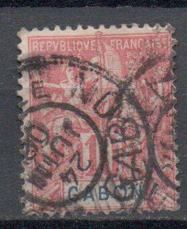 a556a-  französisch Gabun Nr. 20 gestempelt/ o