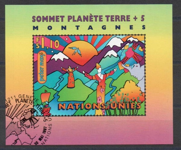 a645- UNO Genf Block Nr. 9 gestempelt/ o