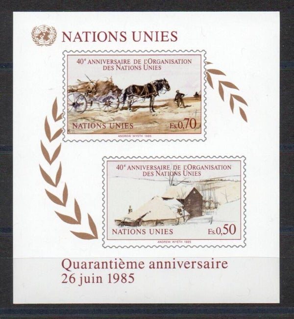 a650- UNO Genf Block Nr. 3 postfrisch/ **