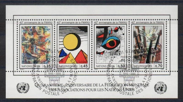 a655a- UNO Genf Block Nr. 4 gestempelt/ o