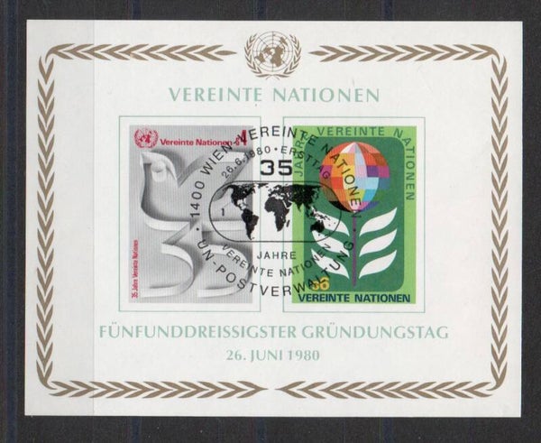 a657a- UNO Wien Block Nr. 1 gestempelt/ o