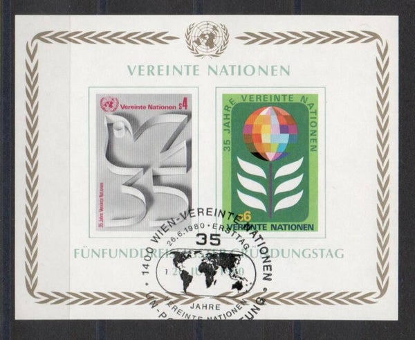 a657b- UNO Wien Block Nr. 1 gestempelt/ o