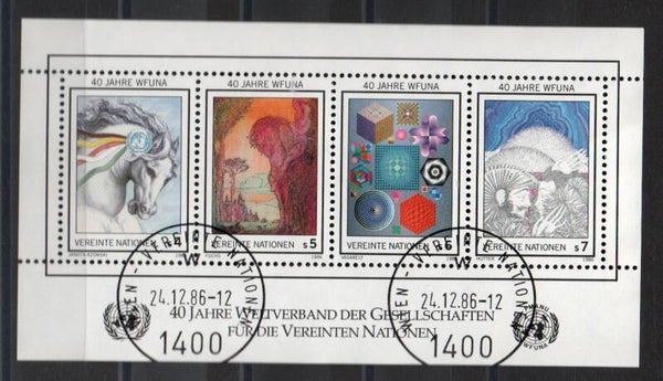 a664- UNO Wien Block Nr. 3 gestempelt/ o