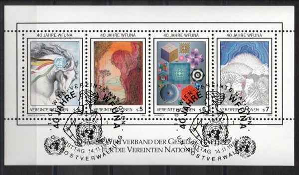 a665- UNO Wien Block Nr. 3 gestempelt/ o