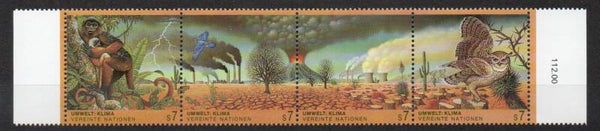 a711a- UNO Wien Streifen Nr. 156-159 postfrisch/ **