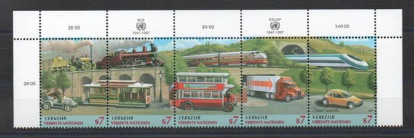a726- UNO Wien Streifen Nr. 231-235 postfrisch/ **