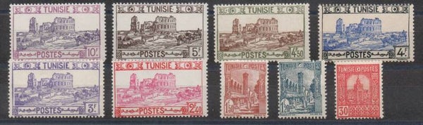 französisch Tunesien Nr. 244-247, 249-253 postfrisch/ **