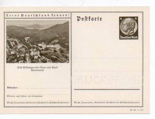 Deutsches Reich Bildpostkarte P236/ 35-59-1-B4 Druckprobe *