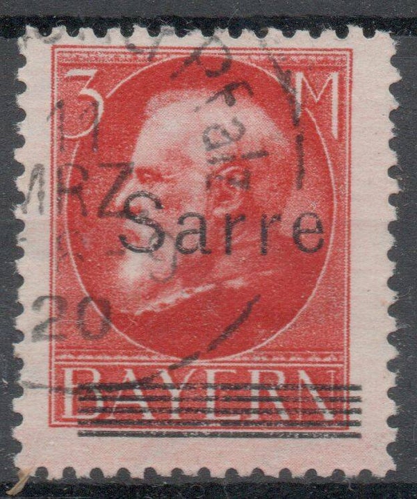 b171- Saar Nr. 29 gestempelt/ o gepr. Braun BPP