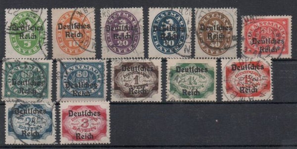 b175- Deutsches Reich Dienst 34,35,37-41,43,44,46-50 gestempelt/ o