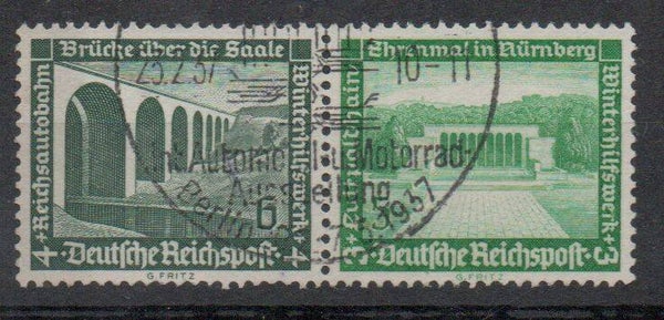 b178- Deutsches Reich Zusammendruck W121 gestempelt/ o