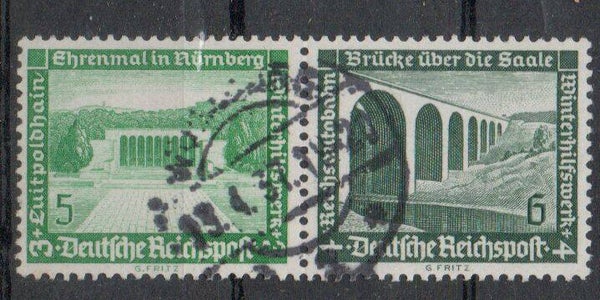 b179- Deutsches Reich Zusammendruck W119 gestempelt/ o
