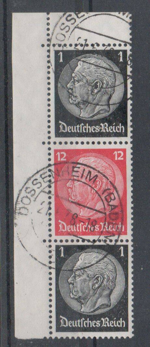 b182- Deutsches Reich Zusammendruck S148 olE gestempelt/ o