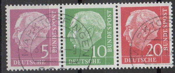 b203a- BRD Zusammendruck W20YII  gestempelt/ o