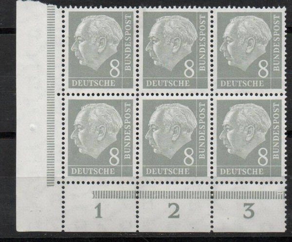 b208- BRD Nr. 182 xWw 6-er Block postfrisch/ **