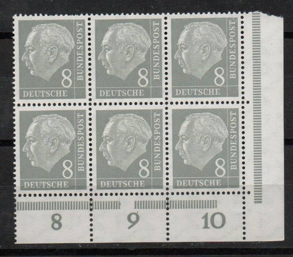 b209- BRD Nr. 182 xWw 6-er Block postfrisch/ **