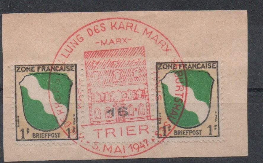 französische Zone Nr. ZW 1 mit SST Trier gestempelt/ o
