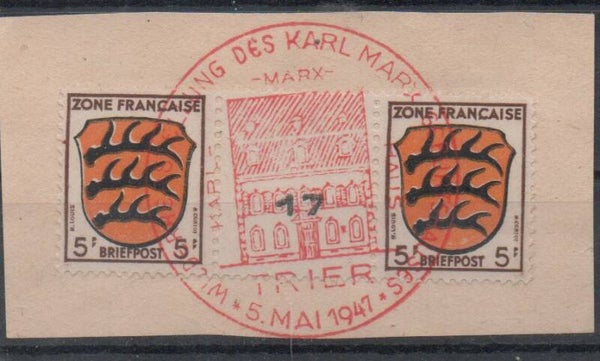 b32- französische Zone Nr. ZW 2 mit SST Trier gestempelt/ o