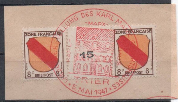 französische Zone Nr. ZW 4 mit SST Trier gestempelt/ o