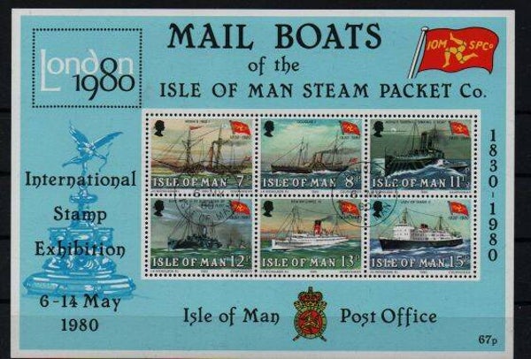 b45- Isle of Man Block Nr. 3 gestempelt/ o