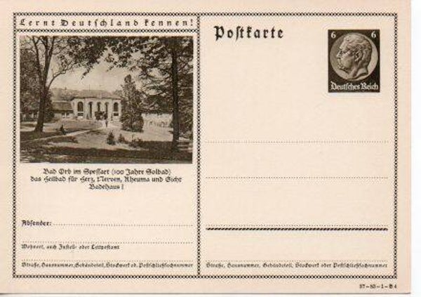 d948-Deutsches Reich Bildpostkarte P236/ 36-83-1-B4 ungebraucht/ *