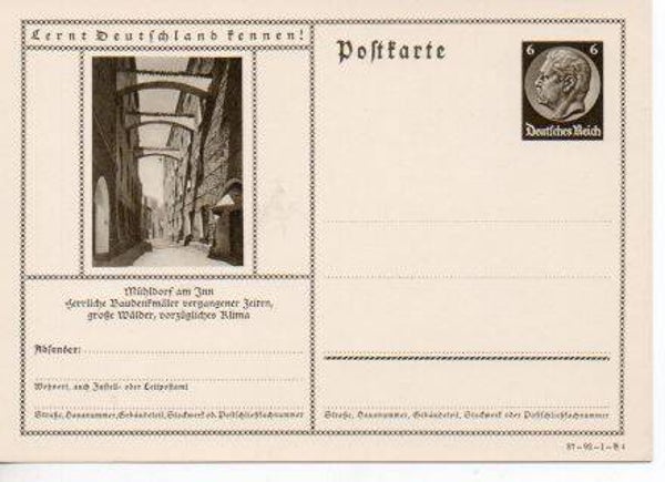 Deutsches Reich Bildpostkarte P236/ 37-92-1-B4 ungebraucht/ *