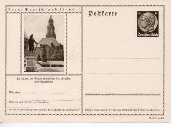 Deutsches Reich Bildpostkarte P236/ 37-92-1-B6 ungebraucht/ *