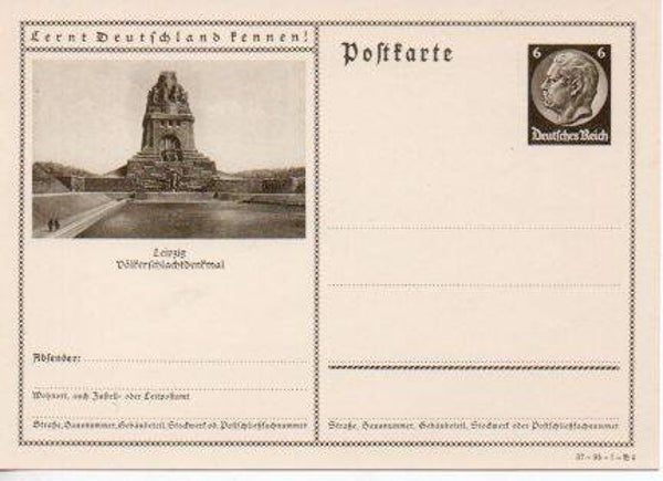 d1036-Deutsches Reich Bildpostkarte P236/ 37-95-1-B4 ungebraucht/ *