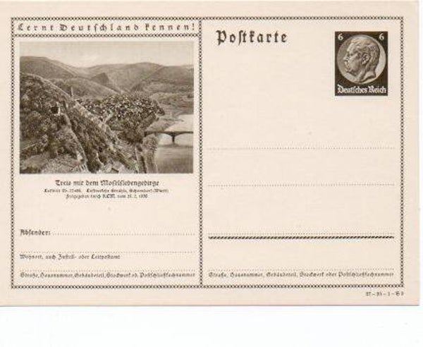 d1041-Deutsches Reich Bildpostkarte P236/ 37-95-1-B9 ungebraucht/ *